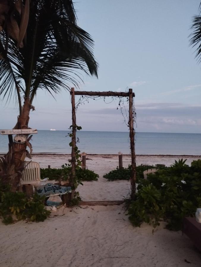 Lunazul Eco-Cabana Frente Al Mar Mahahual Buitenkant foto