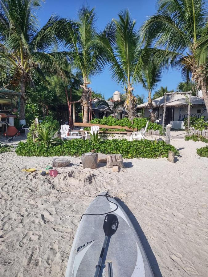 Lunazul Eco-Cabana Frente Al Mar Mahahual Buitenkant foto