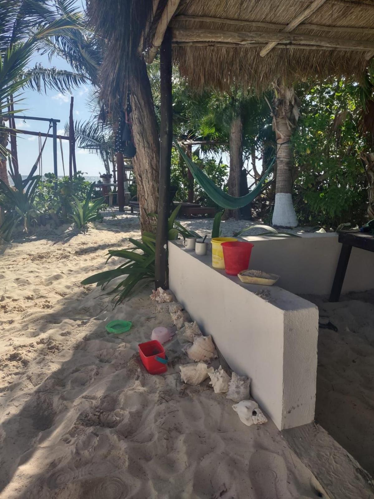 Lunazul Eco-Cabana Frente Al Mar Mahahual Buitenkant foto